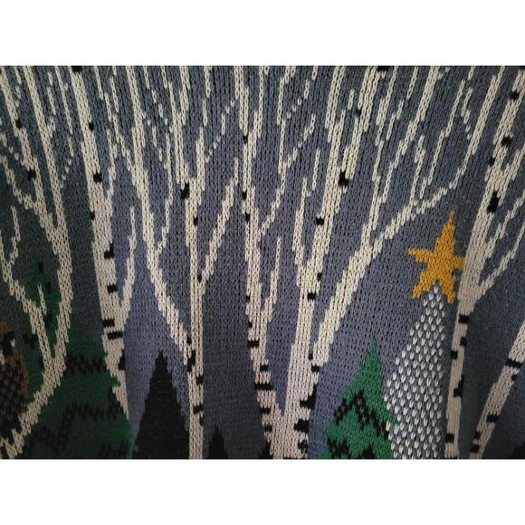 Vintage Orvis Sweater All Over Print Women’s XL Woodland Scene Cottagecore Xmas - Picture 8 of 9